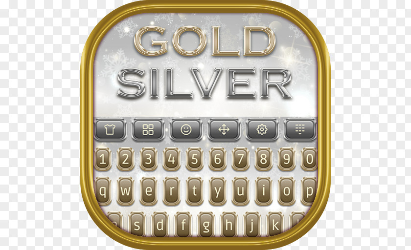 Silver Metal Computer Keyboard Gold Android Application Package PNG