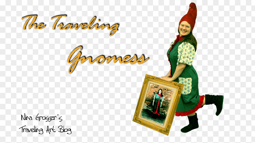 Traveling Gnome Christmas Ornament Font Day PNG