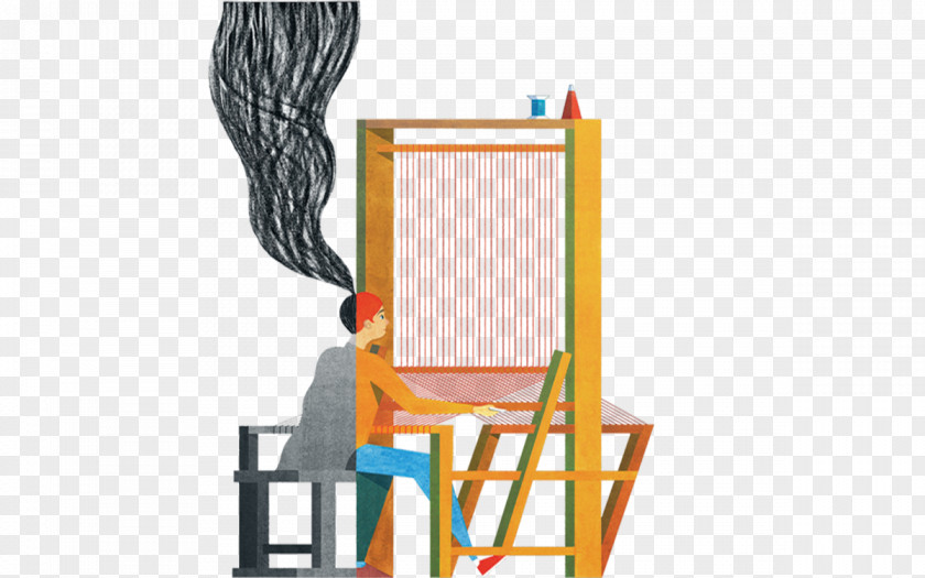 Weaving Furniture Chair Line PNG