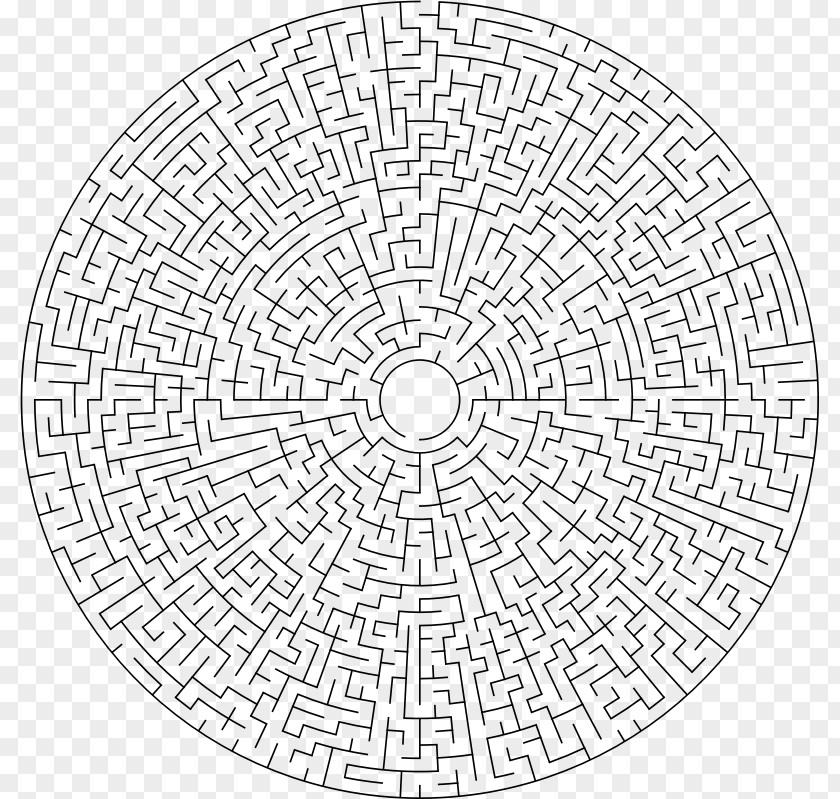 Circular MAZE: Solve The World's Most Challenging Puzzle Labyrinth Clip Art PNG