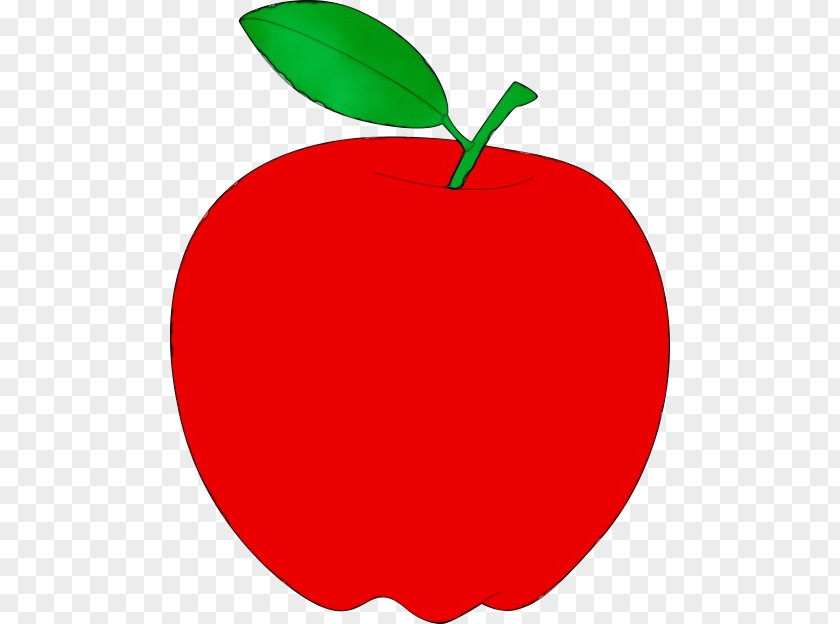 Leaf Red Apple Green Fruit PNG