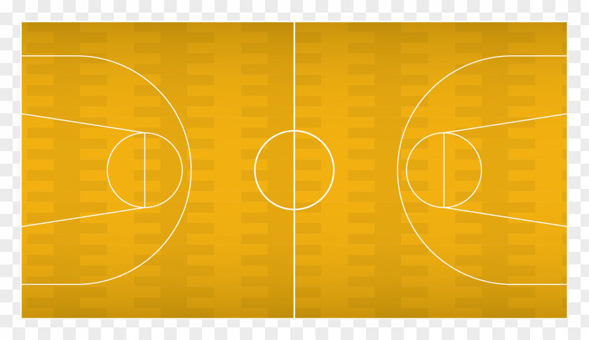 Cartoon Basketball Court Brand Yellow Material PNG
