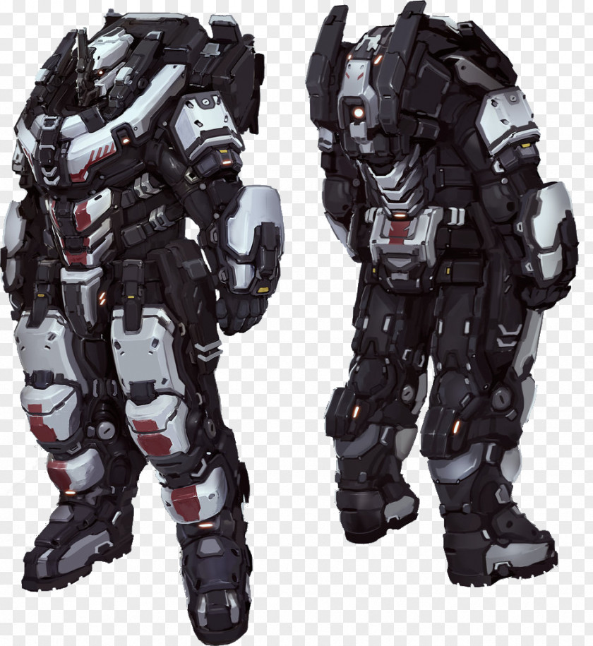 Cyborg Armour Powered Exoskeleton Heavy Infantry Body Armor PNG