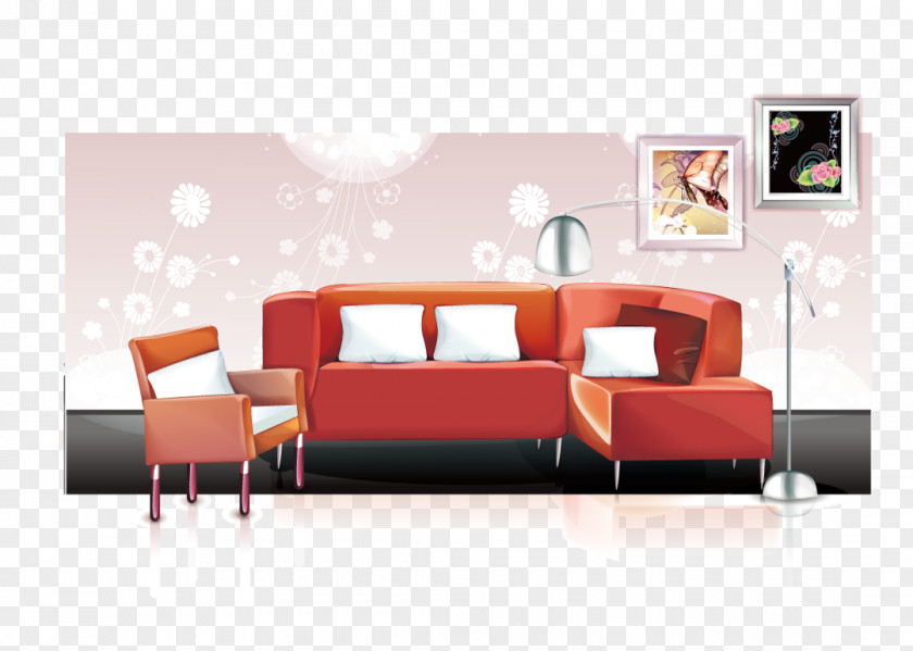Living Room Home Decoration As A Whole Interior Design Services Couch HOME Illustration PNG