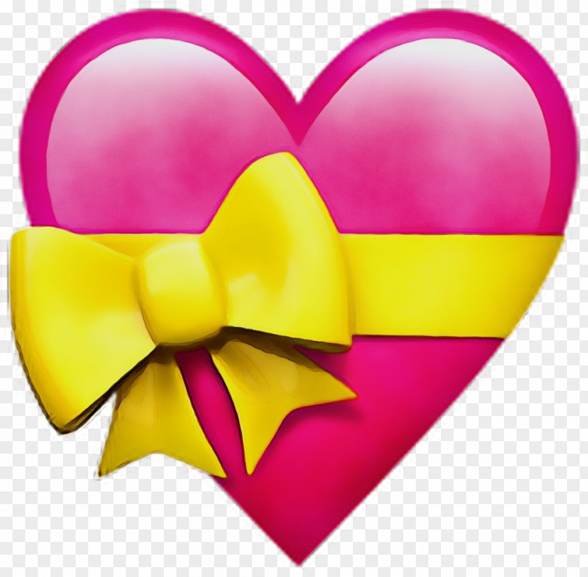 Ribbon Petal Pink Clip Art Heart Yellow Magenta PNG