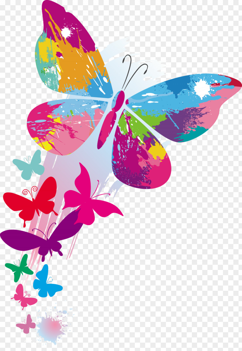 Colorful Butterfly Patterns Stock Illustration Color Clip Art PNG