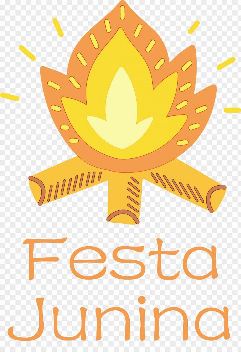 Flower Logo Symbol Yellow Text PNG