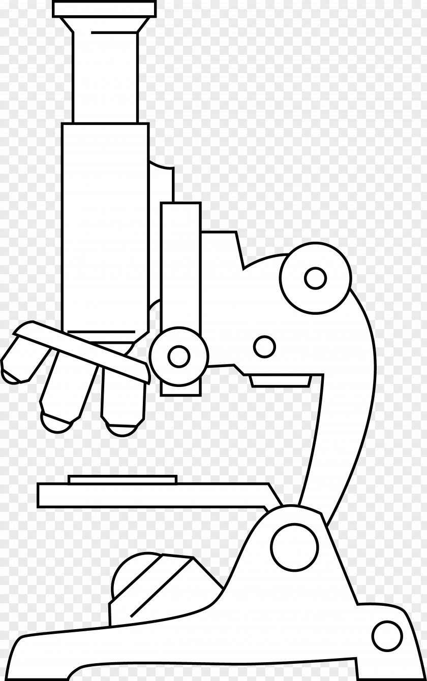 Pictures Of Microscopes Line Art Microscope Drawing Clip PNG