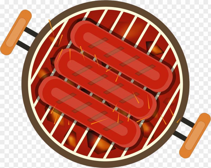 Cartoon Delicacy Sausage Barbecue Illustration PNG