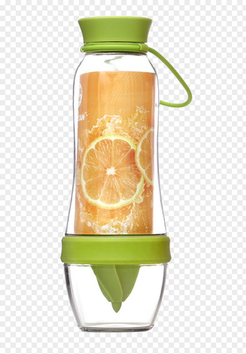 Glass Cup Orange Juice Bottle Drink PNG