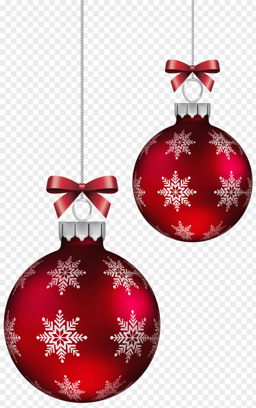 Red Christmas Balls Decoration Clipart Image Ornament Icon Clip Art PNG