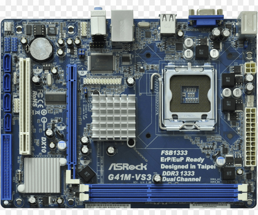 Computer LGA 775 ASRock G41M-VS3 Motherboard MicroATX CPU Socket PNG