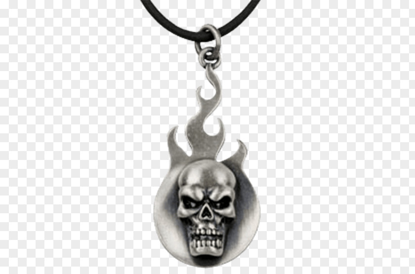 Flame Skull Pursuit Locket Necklace Silver Charms & Pendants Jewellery PNG
