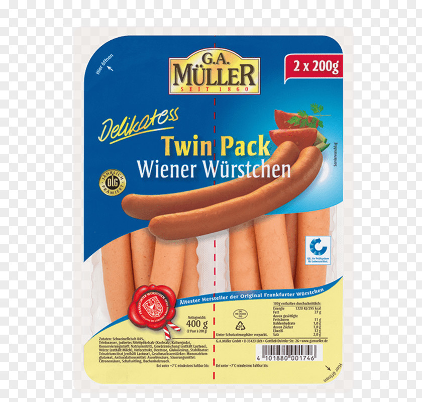 Frankfurter Würstchen Bockwurst Knackwurst Hot Dog Vienna Sausage PNG