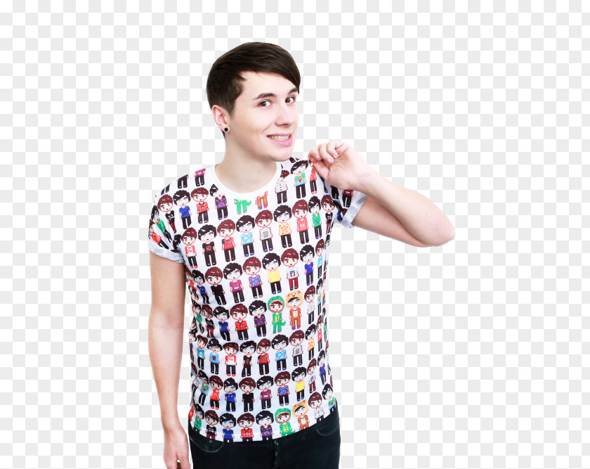 T-shirt Phil Lester The Amazing Book Is Not On Fire Dan And PNG