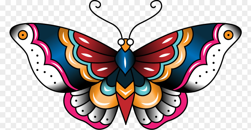 Butterfly Old School (tattoo) Drawing Flash PNG