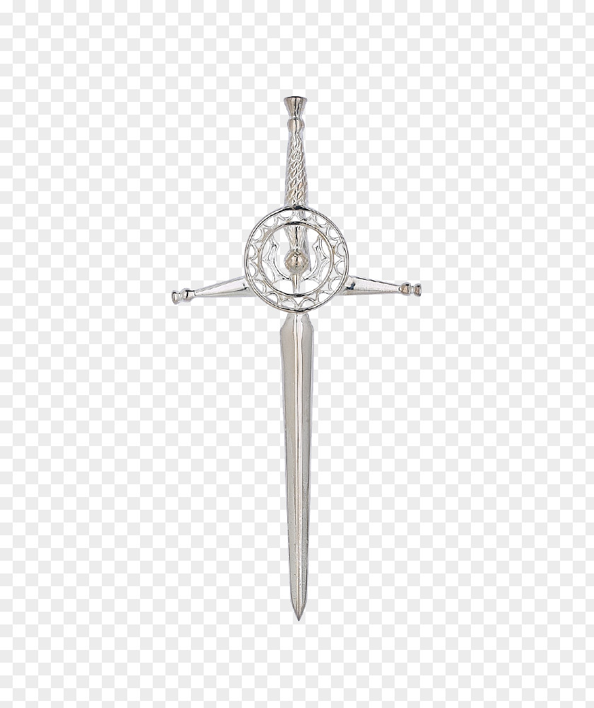 Circle Silver Thistle Kilt Pin Body Jewellery Weapon PNG