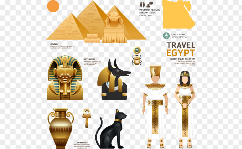 Egypt 9 Vector Design Material Ancient Graphic PNG