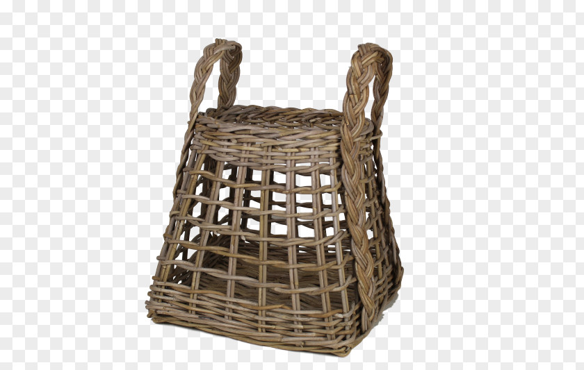 Basket Rattan Grey Lid Furniture PNG