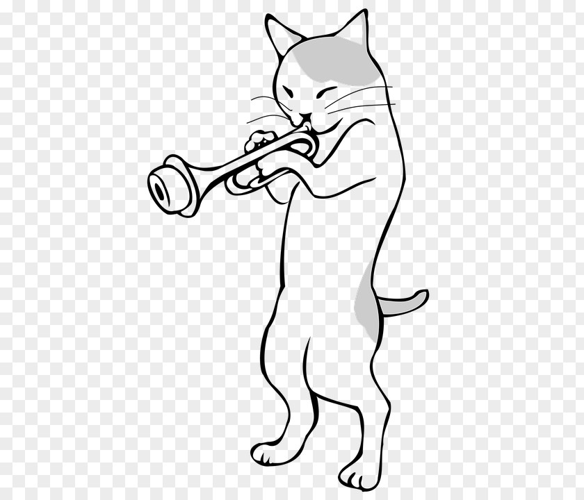 Cat Clip Art Trumpet Image Musical Instruments PNG
