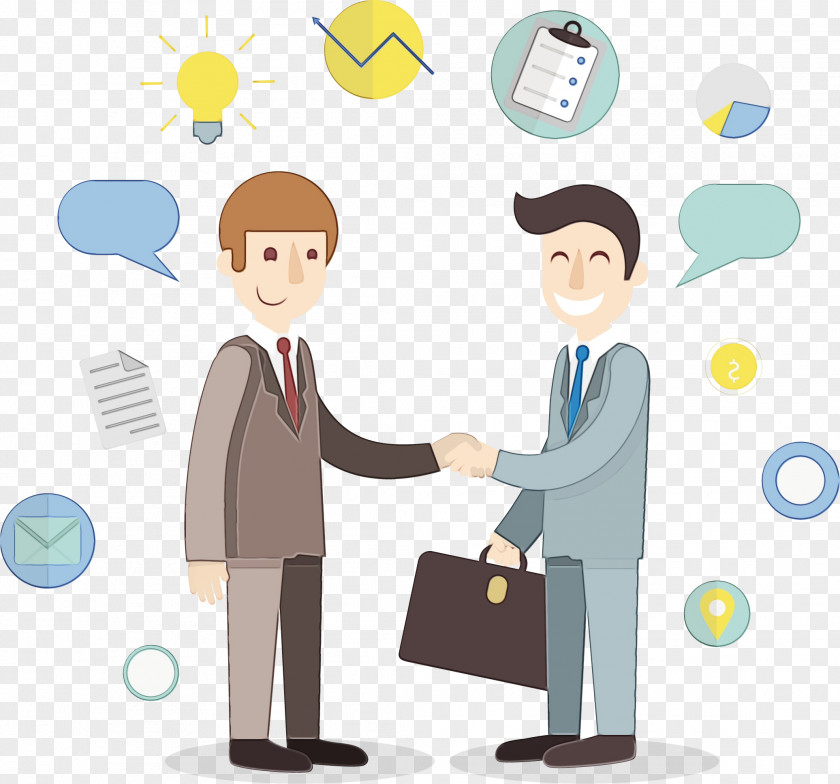 Conversation Whitecollar Worker Watercolor Business PNG
