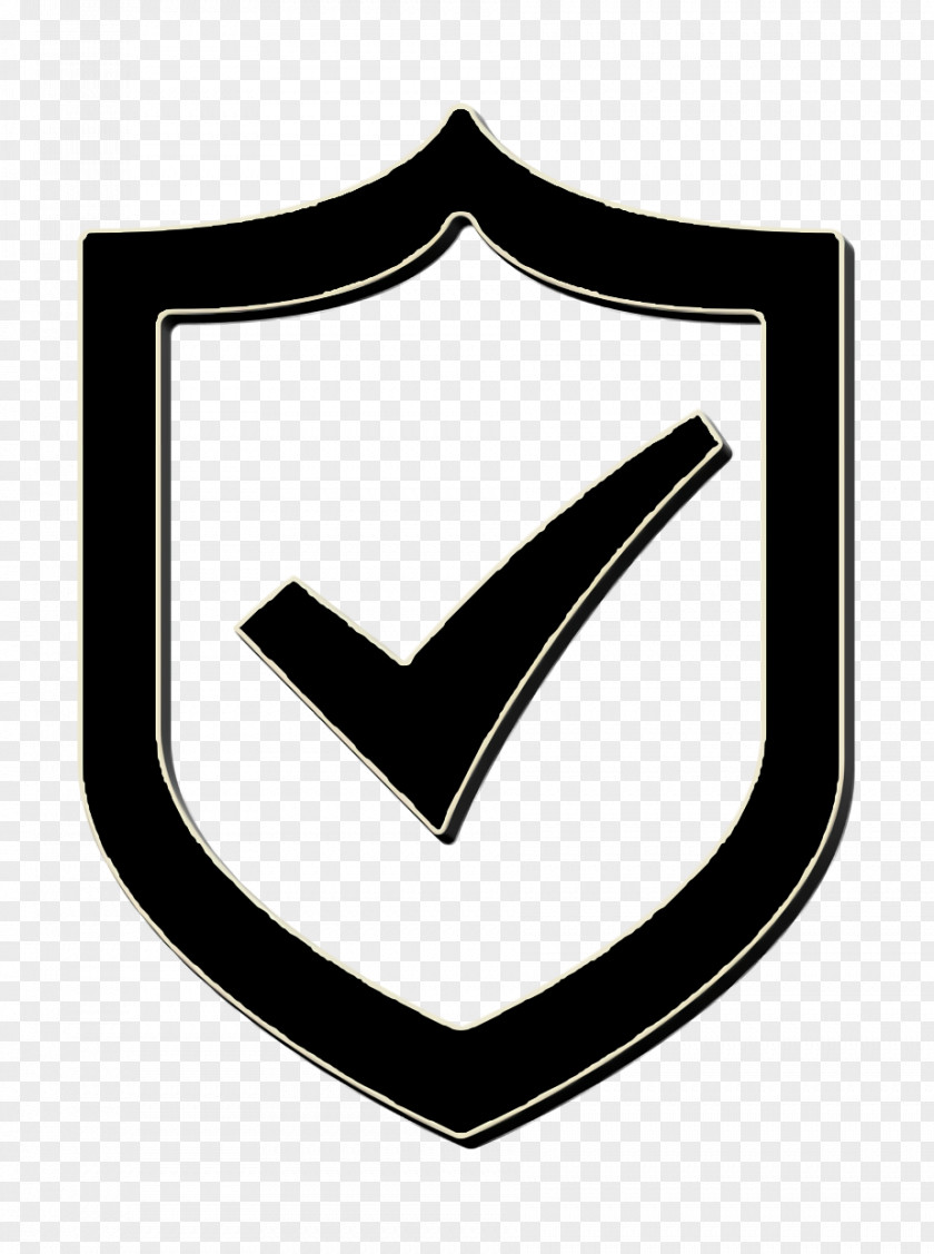 Emblem Gesture Technology Icon Protection Shield With A Check Mark Safe PNG