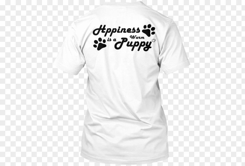 Happiness Warm Puppy T-shirt Sleeve Neck Logo PNG