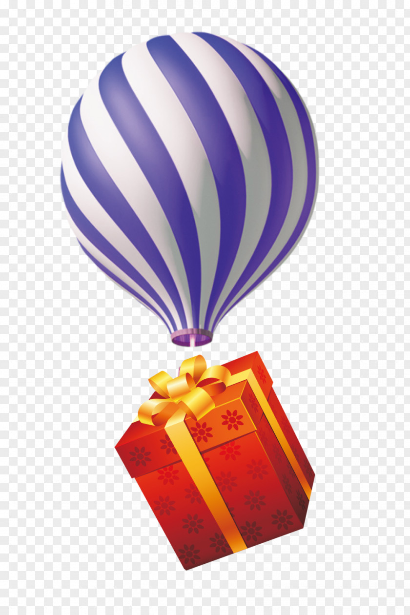 Gift Hot Air Balloon Box PNG