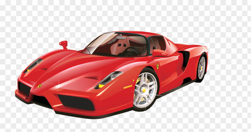 Red Sports Car Enzo Ferrari LaFerrari PNG