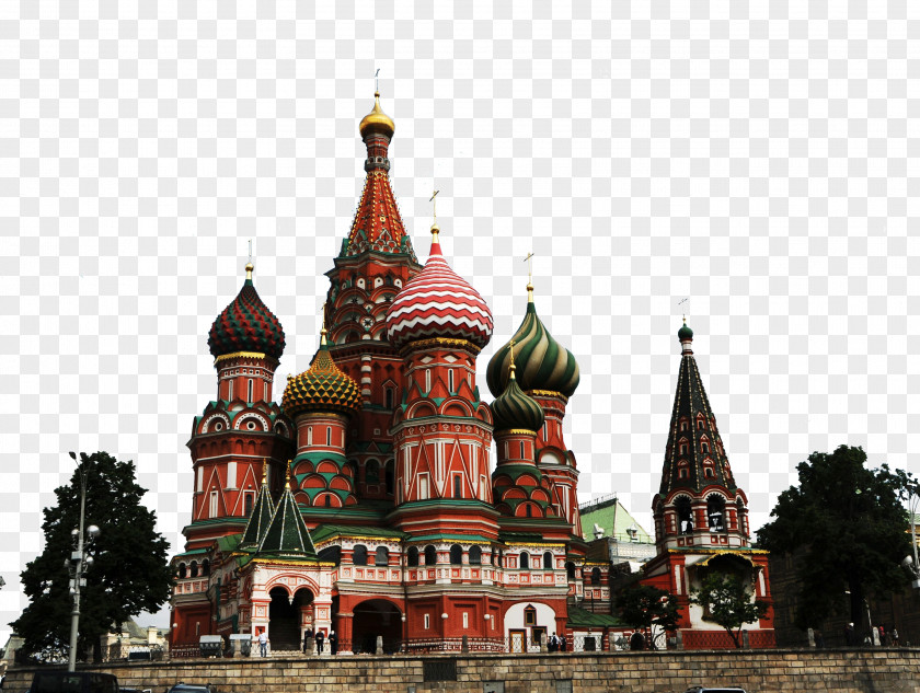 Russia Red Square Attractions Saint Basil's Cathedral Tsar Bell Spasskaya Tower Moscow Kremlin PNG