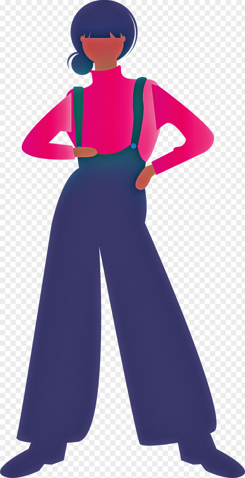 Clothing Standing Violet Trousers Costume PNG