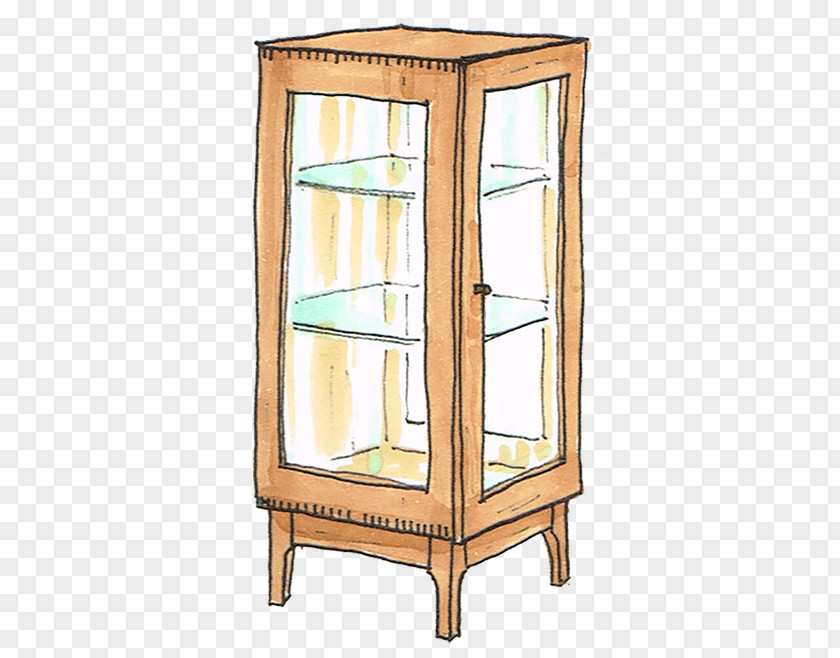 Glass Case Shelf Cabinetry Furniture Cupboard Wood PNG