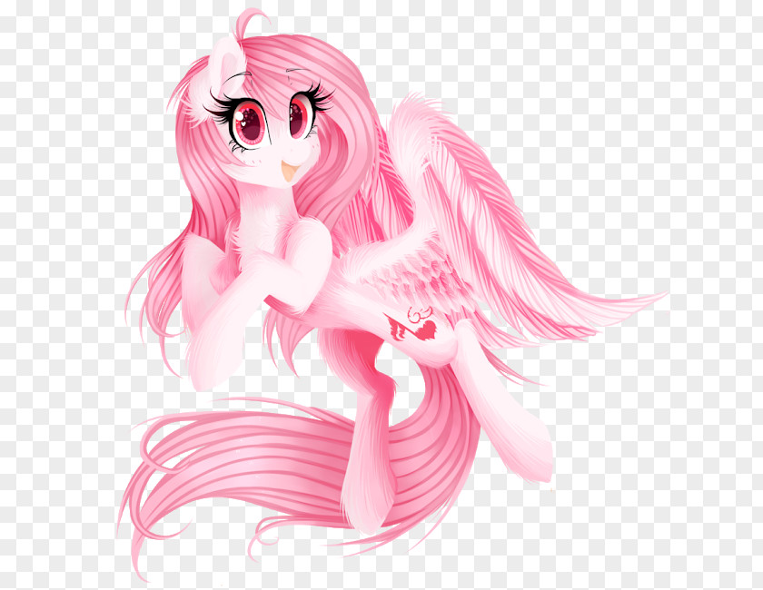 Horse Cartoon Figurine Pink M PNG