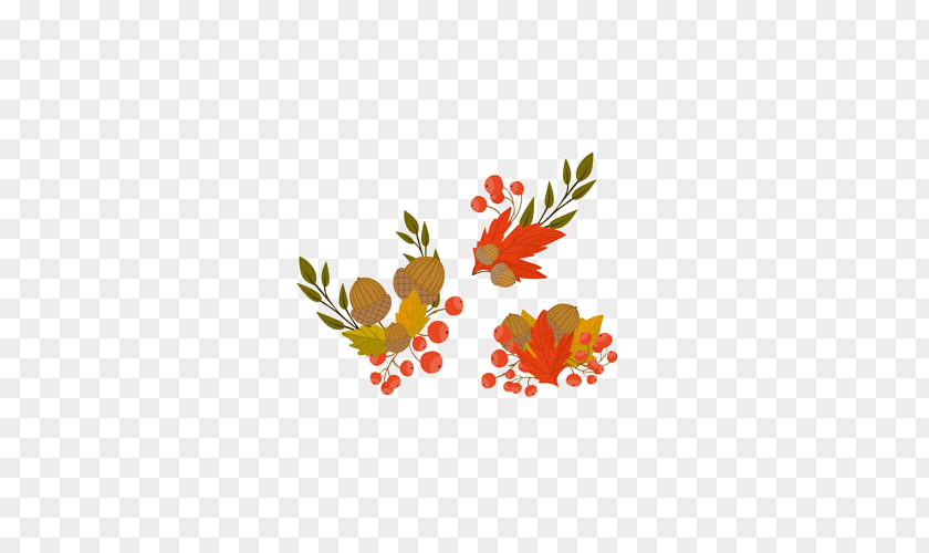 Autumn Leaf Decoration Material Clip Art PNG