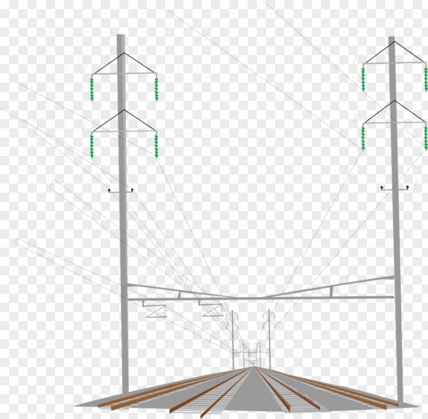 High Speed ​​rail Overhead Power Line Public Utility Angle PNG