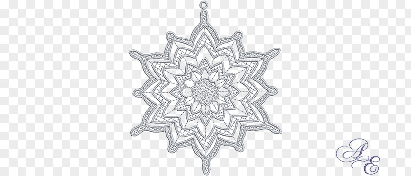 Snowflake 1 Embroidery Pattern Lace Stitch Yarn PNG