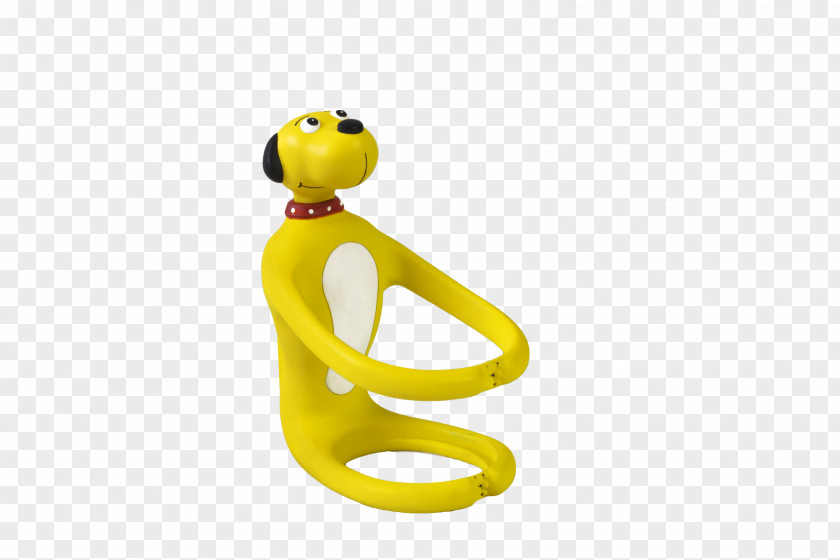 Yellow Dog Figurine Body Jewellery PNG