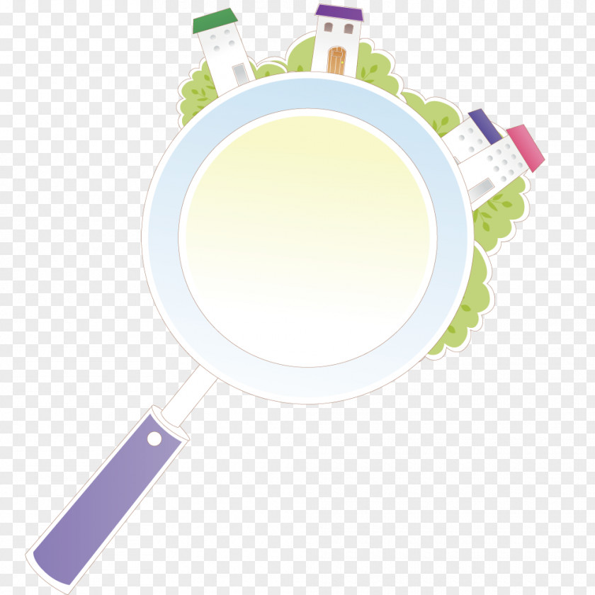 Building On The Magnifying Glass Drawing PNG