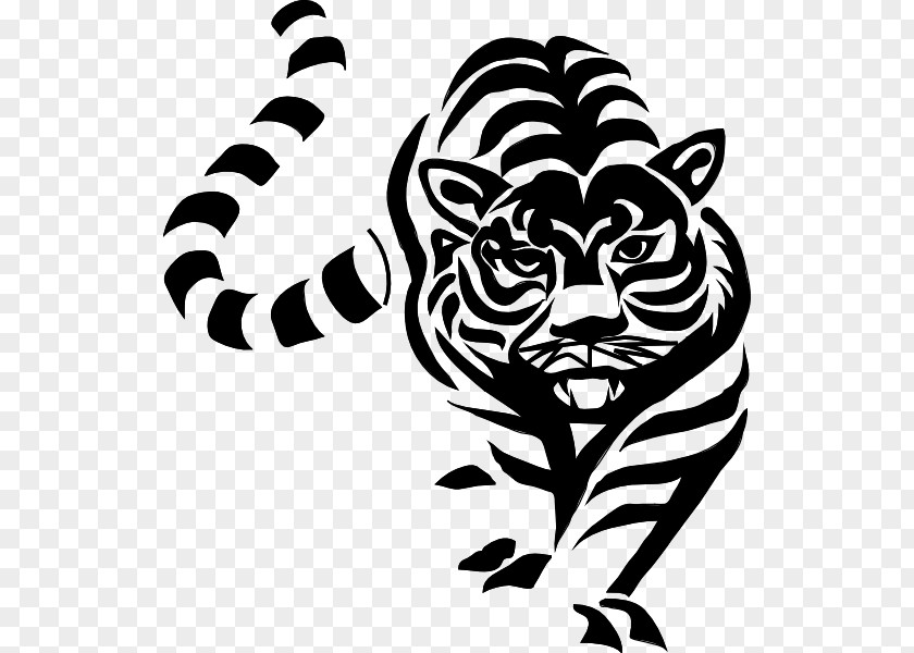 Building Silhouette White Tiger Clip Art PNG
