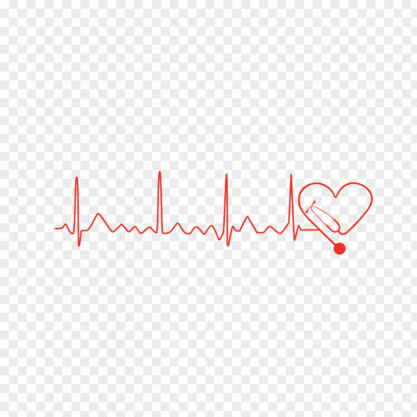 Red Line Logo Brand Heart Font PNG
