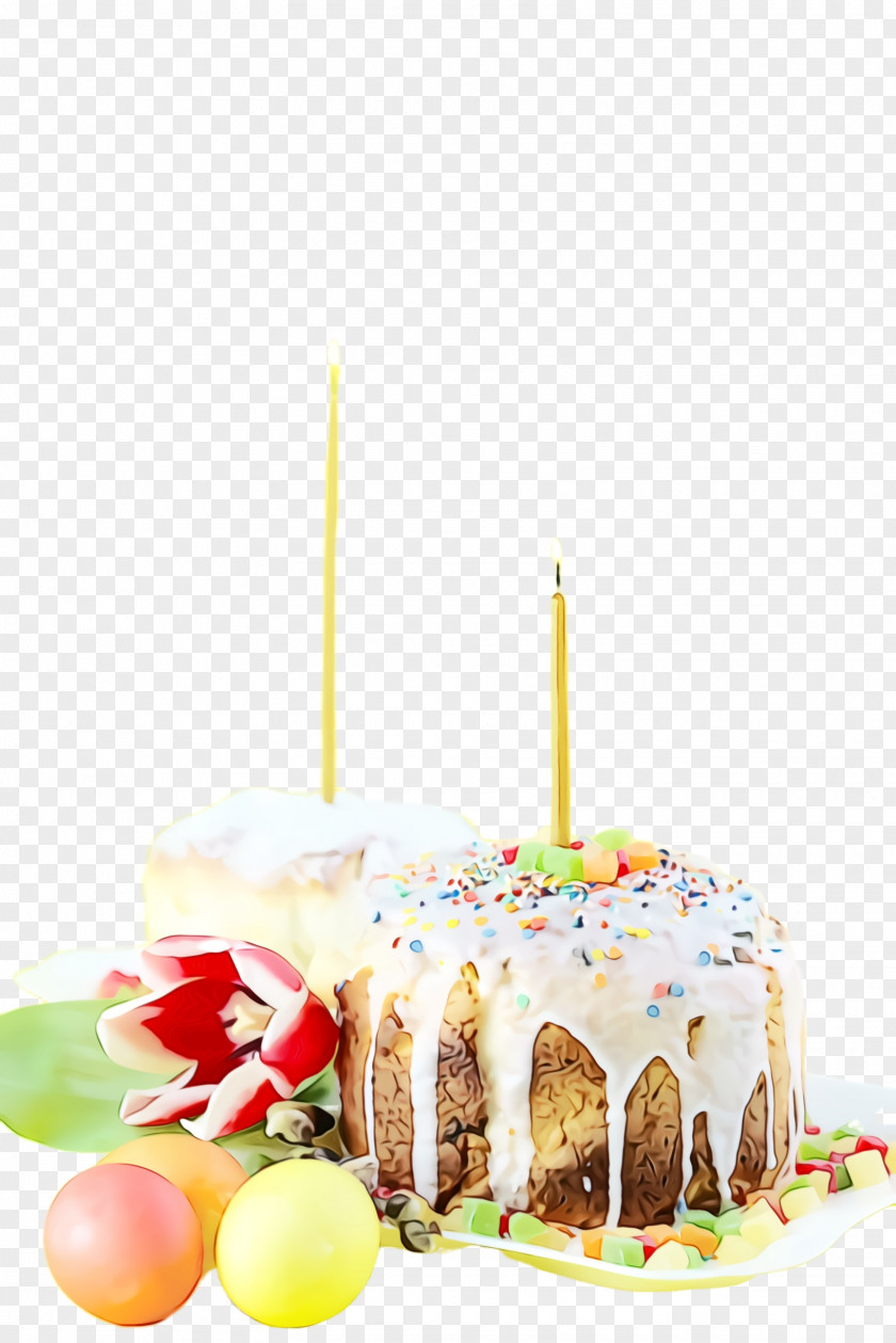 Birthday Cake Icing Candle PNG