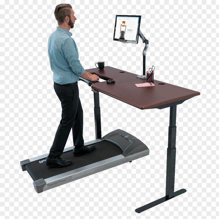 Office Desk Treadmill Standing PNG