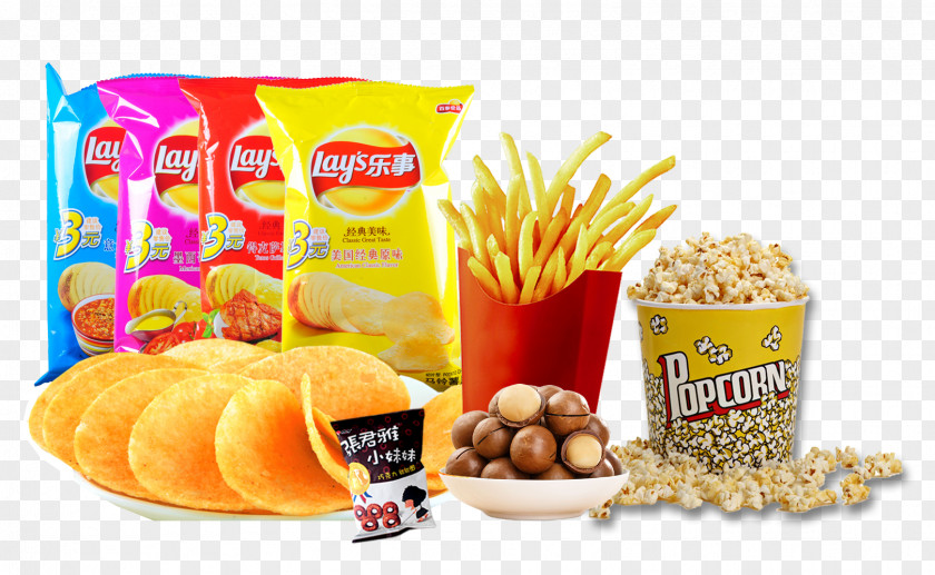 Popcorn Nuts French Fries Junk Food Fast Potato Chip PNG