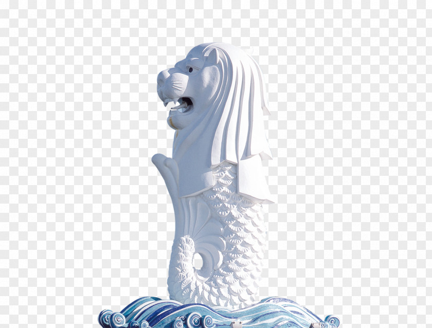 Sea Lion Statue Merlion Park PNG