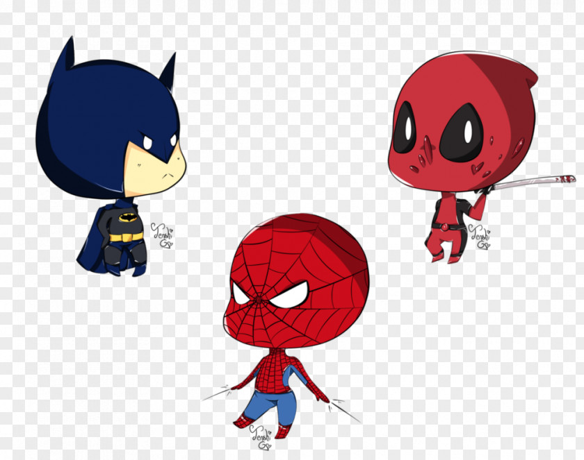Deadpool And Spiderman Spider-Man Batman Superman Drawing PNG
