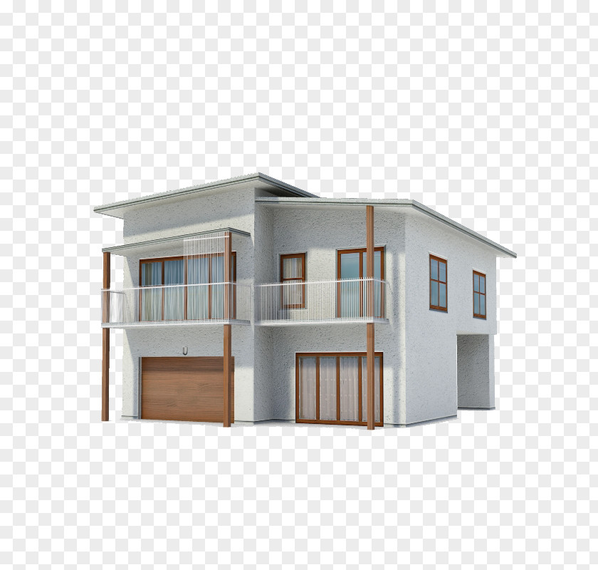 Sunshine Villa Show House 3D Modeling Modern Architecture Computer Graphics PNG