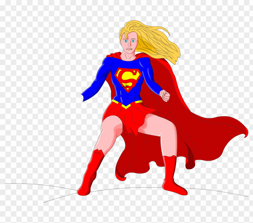 Supergirl Cartoon Superhero Clip Art PNG