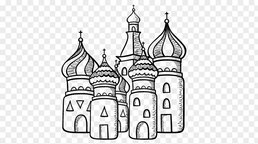 Temple Of Artemis Saint Basil's Cathedral Drawing Red Square In Moscow Building PNG