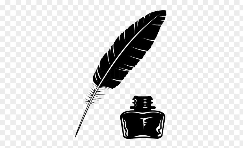 Feather Quill Inkwell Paper PNG