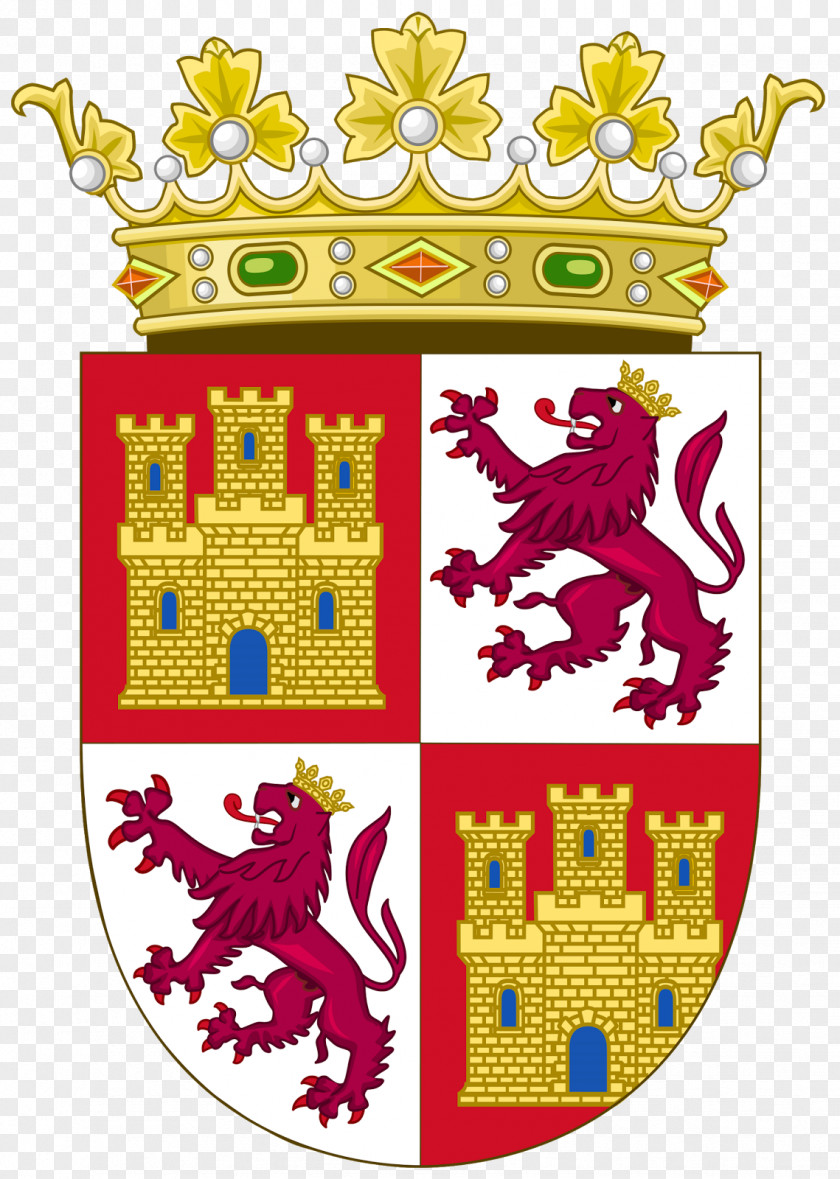 Castle Spain Crown Of Castile Aragon Coat Arms Crest PNG